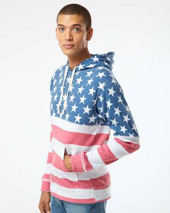 J. America Triblend Fleece Hooded Sweatshirt 8871J