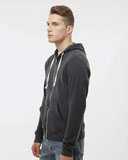J. America Triblend Full-Zip Hooded Sweatshirt 8872J
