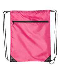 Zippered Drawstring Backpack