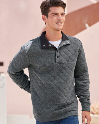 J. America Quilted Snap Pullover 8890J