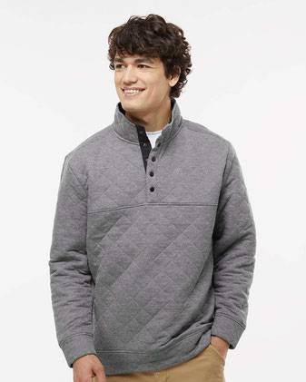 J. America Quilted Snap Pullover 8890J