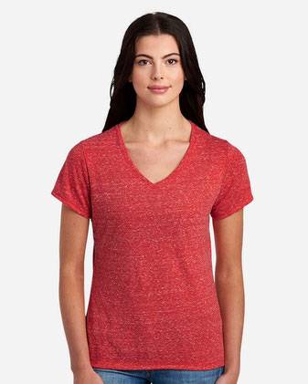 JERZEES Women's Snow Heather Jersey V-Neck T-Shirt 88WVR