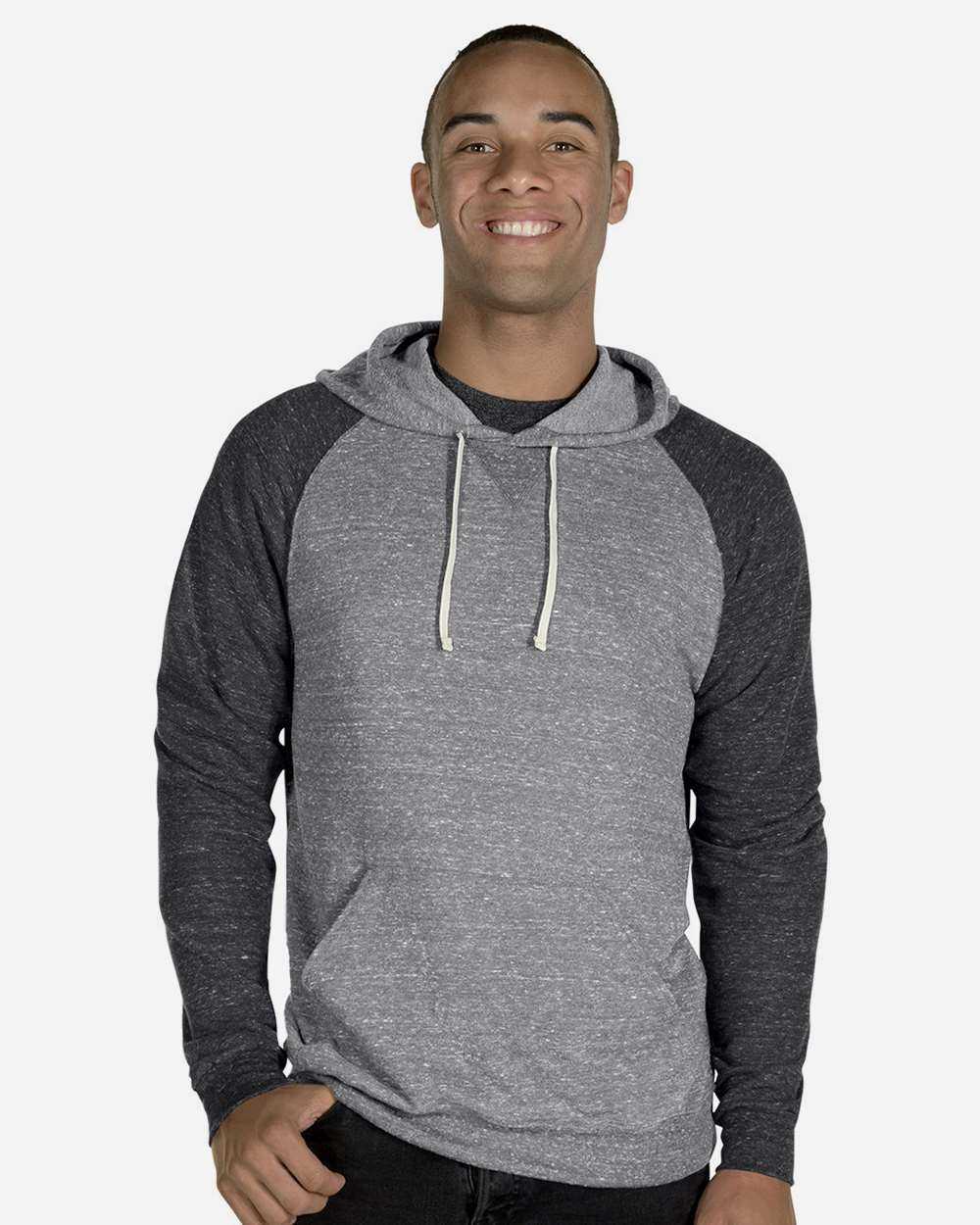 Snow Heather French Terry Raglan Hooded Sweatshirt