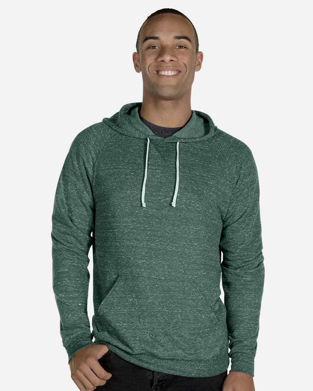 Snow Heather French Terry Raglan Hooded Sweatshirt