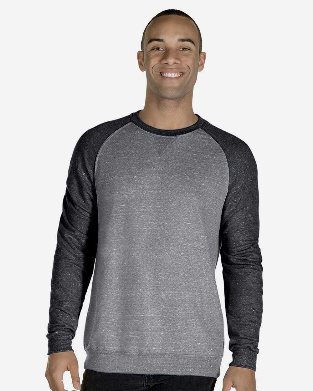 JERZEES Snow Heather French Terry Crewneck Sweatshirt 91MR