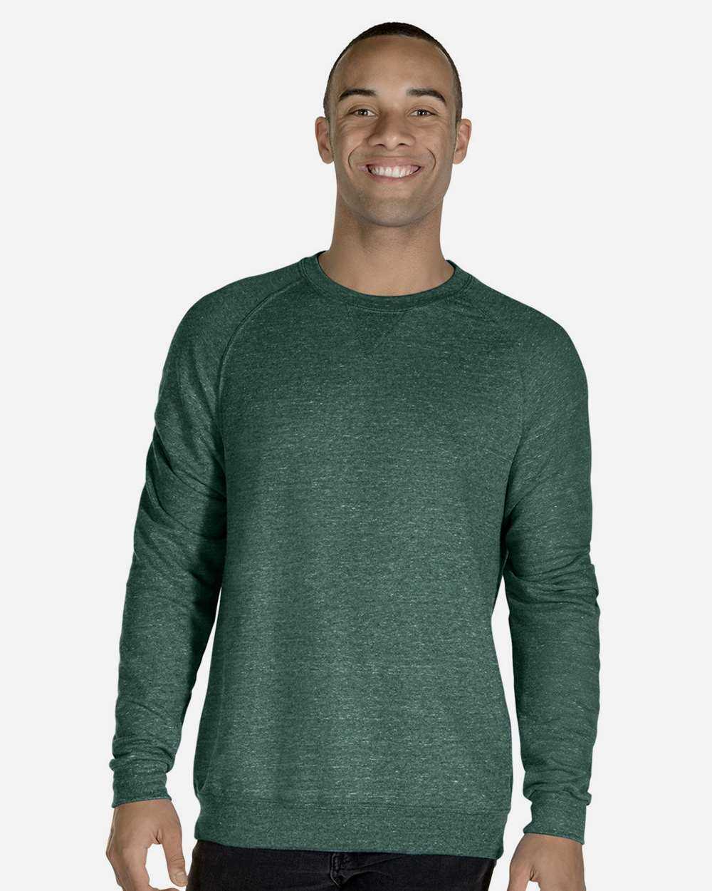 JERZEES Snow Heather French Terry Crewneck Sweatshirt 91MR