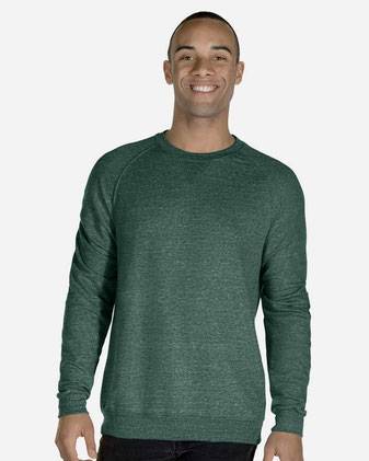 JERZEES Snow Heather French Terry Crewneck Sweatshirt 91MR