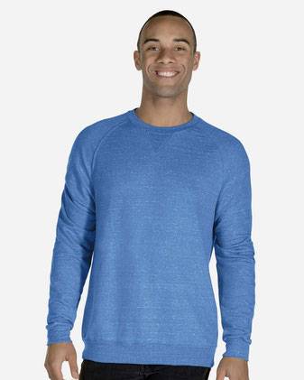 JERZEES Snow Heather French Terry Crewneck Sweatshirt 91MR