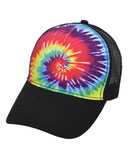 Tie-Dyed Five-Panel Trucker Cap