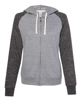 JERZEES Women's Snow Heather French Terry Full-Zip Hooded Sweatshirt 92WR
