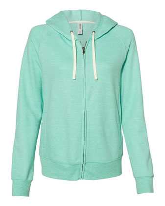 JERZEES Women's Snow Heather French Terry Full-Zip Hooded Sweatshirt 92WR
