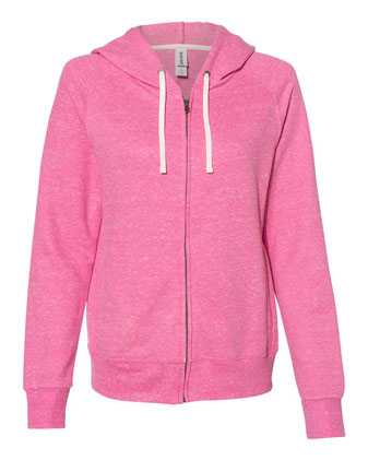 JERZEES Women's Snow Heather French Terry Full-Zip Hooded Sweatshirt 92WR