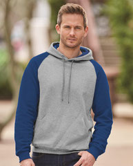 JERZEES Nublend® Colorblocked Raglan Hooded Sweatshirt 96CR