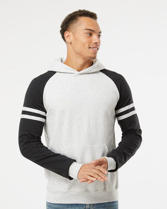 JERZEES Nublend® Varsity Colorblocked Raglan Hooded Sweatshirt 97CR