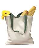 BAGedge Canvas Tote with Contrast-Color Handles BE010