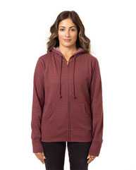 Women's Heathered Full-Zip Hooded Sweatshirt