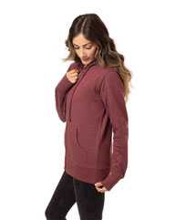 Women's Heathered Full-Zip Hooded Sweatshirt