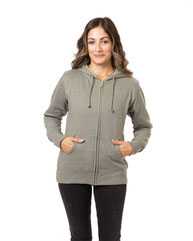 Women's Heathered Full-Zip Hooded Sweatshirt