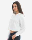 Women's Cropped Fleece Hooded Sweatshirt