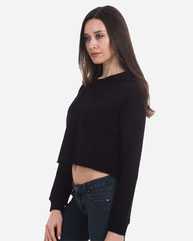 Women's Cropped Fleece Hooded Sweatshirt