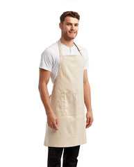 Recycled Bib Apron with Pocket