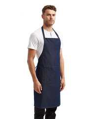 Recycled Bib Apron with Pocket