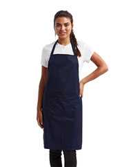 Recycled Bib Apron with Pocket