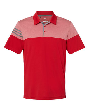 Adidas Heathered 3-Stripes Colorblocked Polo A213