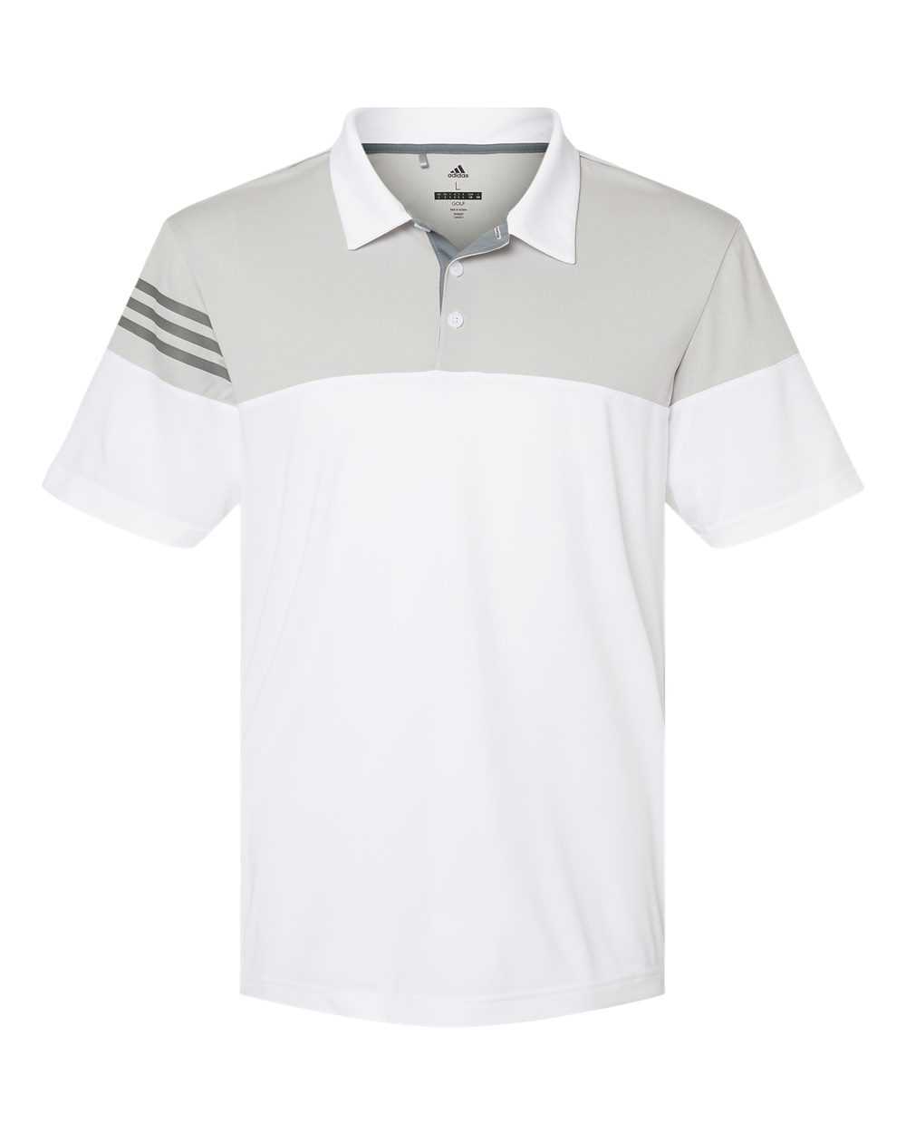 Adidas Heathered 3-Stripes Colorblocked Polo A213