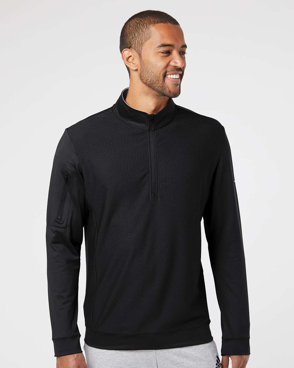 Buy Bulk Adidas A295 | Performance Textured Quarter-Zip Pullover