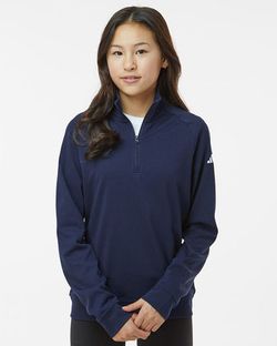 Adidas Youth Quarter-Zip Pullover A4001 Adidas Youth Quarter-Zip Pullover A4001