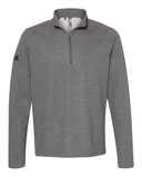Heathered Quarter-Zip Pullover with Colorblocked Shoulders
