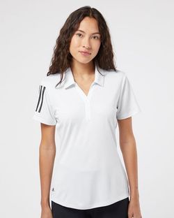 Adidas Women's Floating 3-Stripes Polo A481 Adidas Women's Floating 3-Stripes Polo A481
