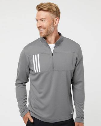 3-Stripes Double Knit Quarter-Zip Pullover