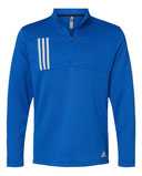 3-Stripes Double Knit Quarter-Zip Pullover