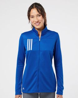 Adidas Women's 3-Stripes Double Knit Full-Zip A483 Adidas Women's 3-Stripes Double Knit Full-Zip A483