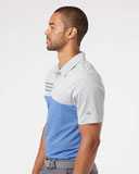 Heathered Colorblocked 3-Stripes Polo