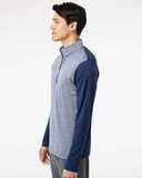 Heather Block Print Quarter-Zip Pullover