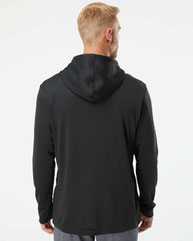 Textured Mixed Media Hooded Sweatshirt
