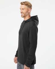 Textured Mixed Media Hooded Sweatshirt