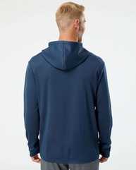Textured Mixed Media Hooded Sweatshirt