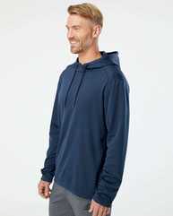 Textured Mixed Media Hooded Sweatshirt