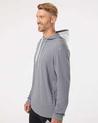 Textured Mixed Media Hooded Sweatshirt
