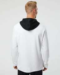 Textured Mixed Media Hooded Sweatshirt