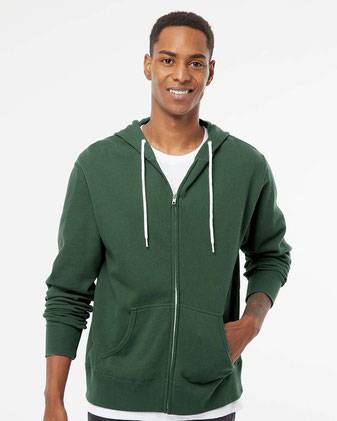 Independent Trading Co. Lightweight Full-Zip Hooded Sweatshirt AFX90UNZ