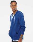 Lightweight Full-Zip Hooded Sweatshirt