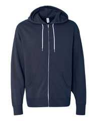 Lightweight Full-Zip Hooded Sweatshirt