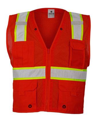 Kishigo EV Series® Enhanced Visibility Multi-Pocket Mesh Vest B100-111
