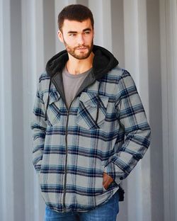 Quilted Flannel Hooded Jacket Quilted Flannel Hooded Jacket