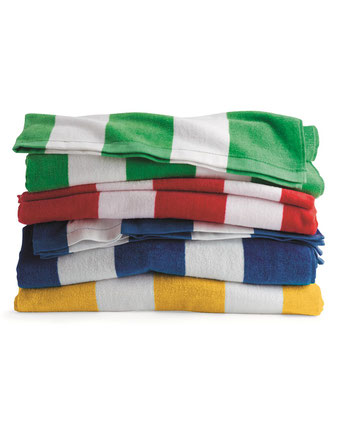Cabana Stripe Velour Beach Towel